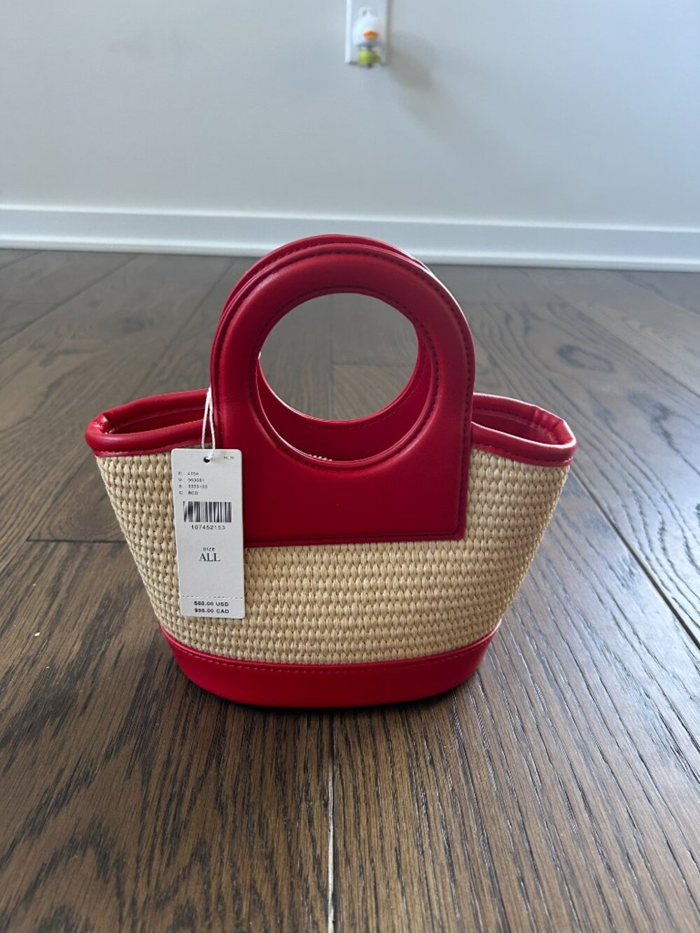 Meli Bianco Carson Raffia Handbag - NWT - Picture 5 of 8